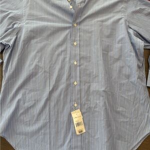 Ralph Lauren Men's Light Blue Pinstripe Shirt